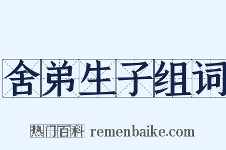 舍弟生子组词是什么意思的图片